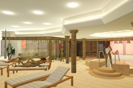 Rendering nuova area romana – Terme di Loipersdorf